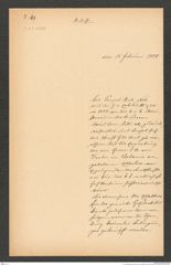 k.k. naturhistorisches Hofmuseum, Intendanzakten 1885-1896 (Hauer), Aktenzahl Z.69/1888, Seite 1